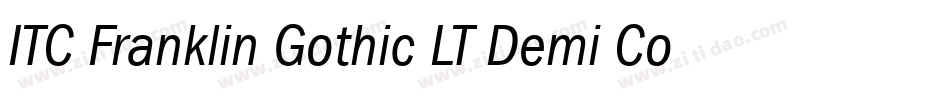 ITC Franklin Gothic LT Demi Condensed Italic字体转换